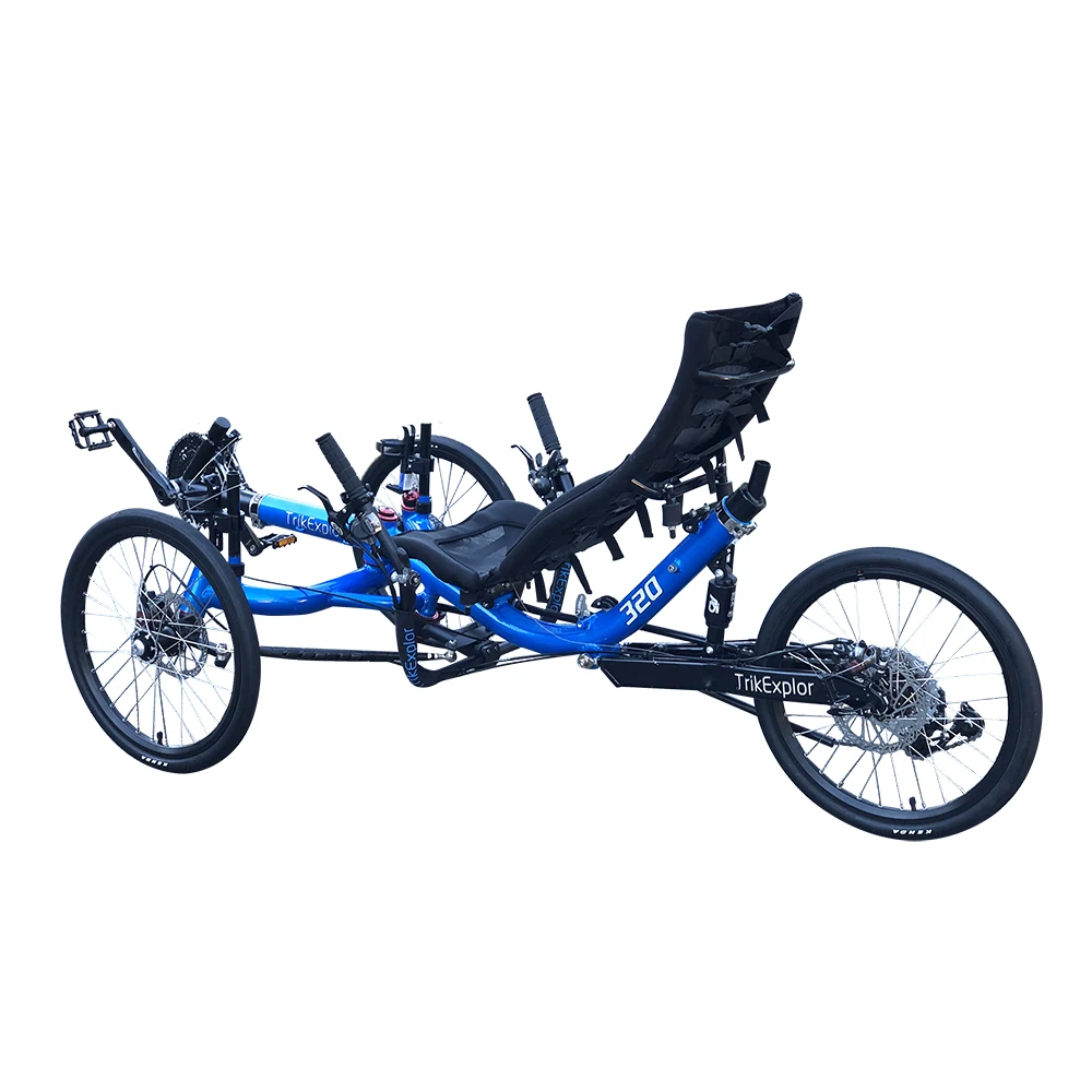 Взрослый алюминиевый сплав 20 дюймов Задняя подвеска лежачий Trike