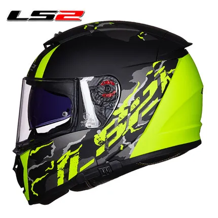 Casco LS2 FF390 выключатель полный уход за кожей лица мото rcycle шлем с внутренним солнцезащитным щитом гоночный мужчина женщина capacete ls2 шлем casco moto ls2 - Цвет: Yellow land