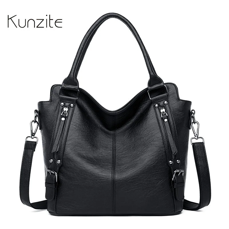 Leather Tote Handbag Bags for Women 2018 Famous Brands PU Handbag Casual Messenger Shoulder Bag for Laies and Girls Black Bags