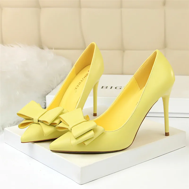 

New Woman Fetish 10cm High Heels Fashion Escarpins Female Blue Pink Yellow 10cm Lady Party Wedding Valentine Pumps Shoes