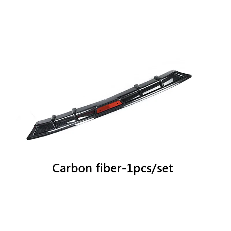 Для Honda Accord 10th Черный ABS задний бампер диффузор спойлер крыло - Цвет: Carbon Fiber