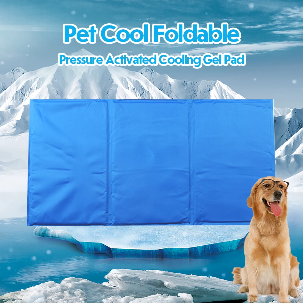

Dog Blanket Cool Mat Activated Cooling Pad Foldable Comfort Cold mat to Keep Dog Feeling Cooler for Indoor Outdoor Travelling