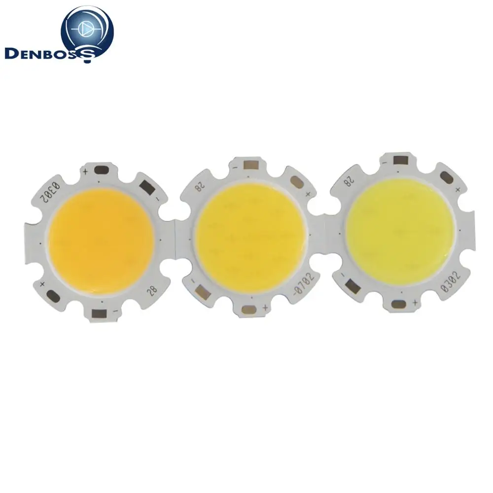 DENBOSS производитель 28 мм круглый алюминиевый светодиодный COB светильник Модуль источника 3 Вт 5 Вт 7 Вт 10 Вт 12 Вт лампа COB флип-чип для точечный светильник