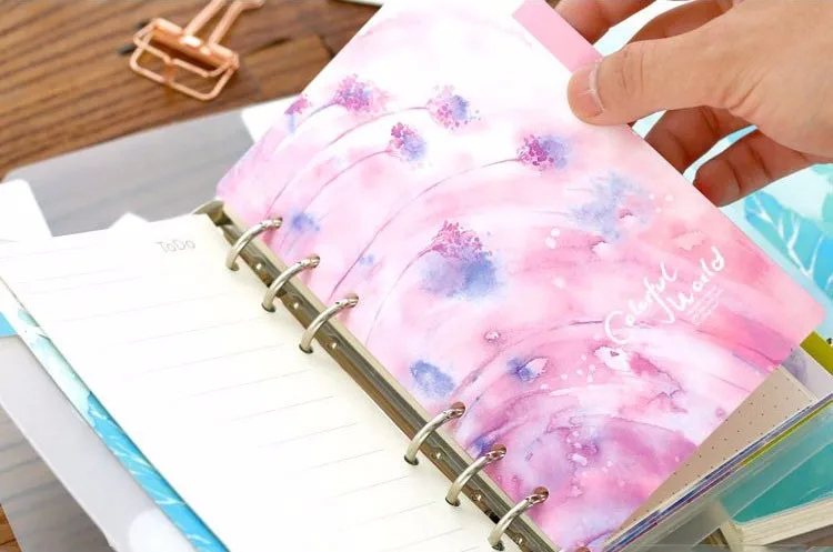 Notebook-Planner-Accessories-Colorful-World-Dividers-Index-page-Bookmark-Plate-5-sheetsSet-Match-Filofax-Cute-Gift-Stationery_19