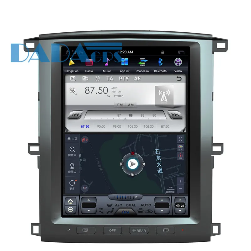 12,1 ''Tesla Android Автомобильный gps навигатор для TOYOTA LAND CRUISER LC100 2003-2007 DVD Мультимедиа Радио магнитофон авто стерео