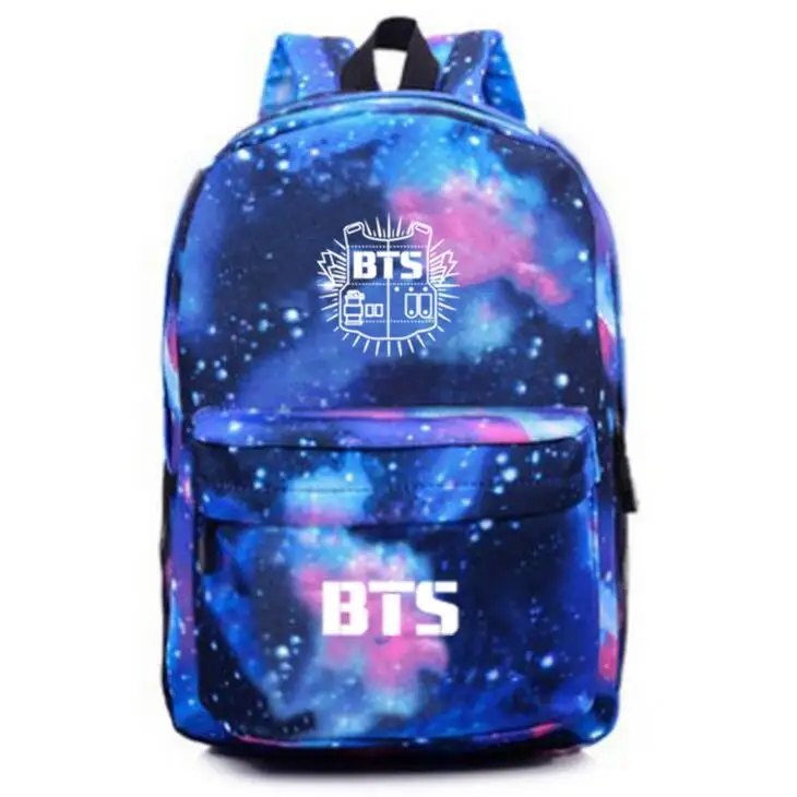 Bts холст звездное небо рюкзак Школьные ранцы для подростка Средняя школа