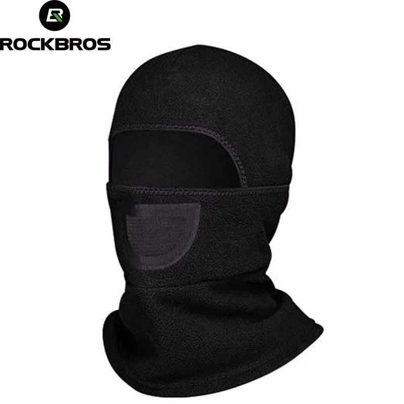 

ROCKBROS Bicycle Fleece Caps Cycling Headwear Neck Warmer For Head Bike Face Masks Hat Collar Scarf Bicycle Balaclava Black BMX