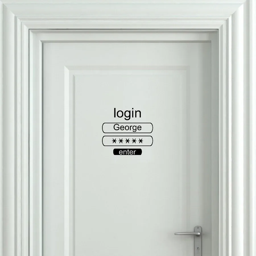 Special Login Design Door Decals Waiting For Others