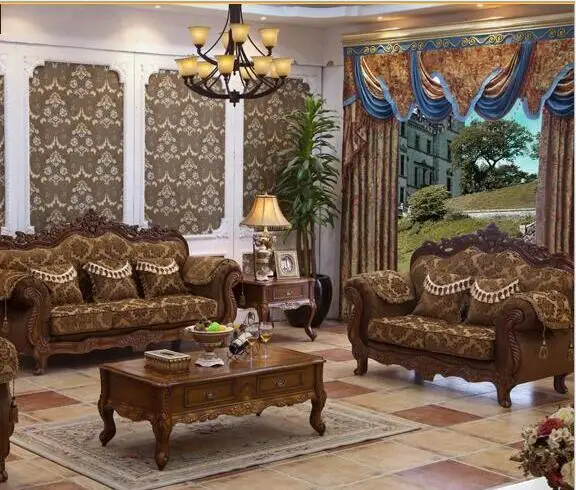 buy living room furniture modern fabric sofa European sectional sofa set 1041
