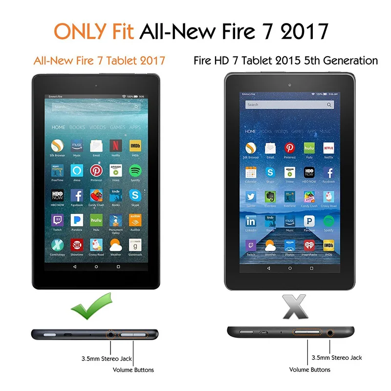 US $538.00 CucKooDo 200PcslotSlim Folding Stand Cover with Auto WakeSleep For Amazon Kindle Fire 7 2017 Release