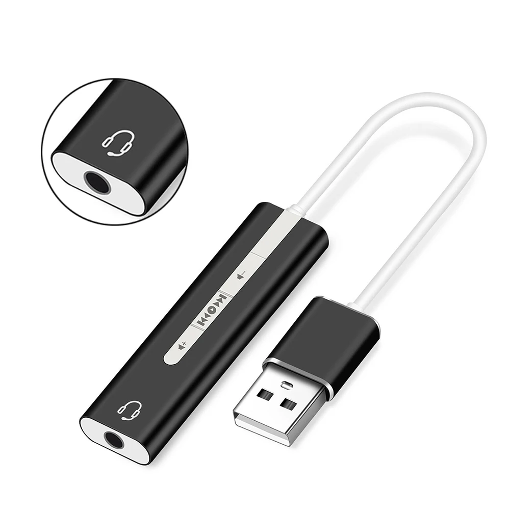 2 в 1 внешняя звуковая карта USB до 3 5 мм разъем 7 канал 3D Аудио гарнитура наушники