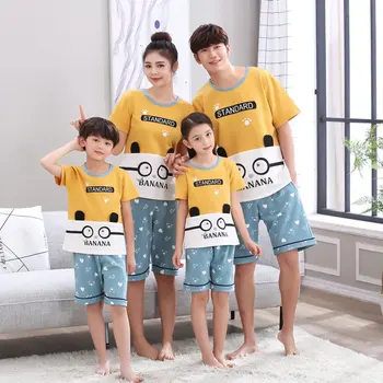 

Mother and Son Daughter Clothes Matching Family Outfits T Shirt+pants Father Son Baby Pyjamas Mommy and Me Clothes Family Look