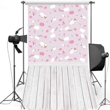 

MEHOFOTO Cartoon Rainbow New Fabric Flannel Photography Background For Children Floor Vinyl Backdrop For Baby photo studio 1153