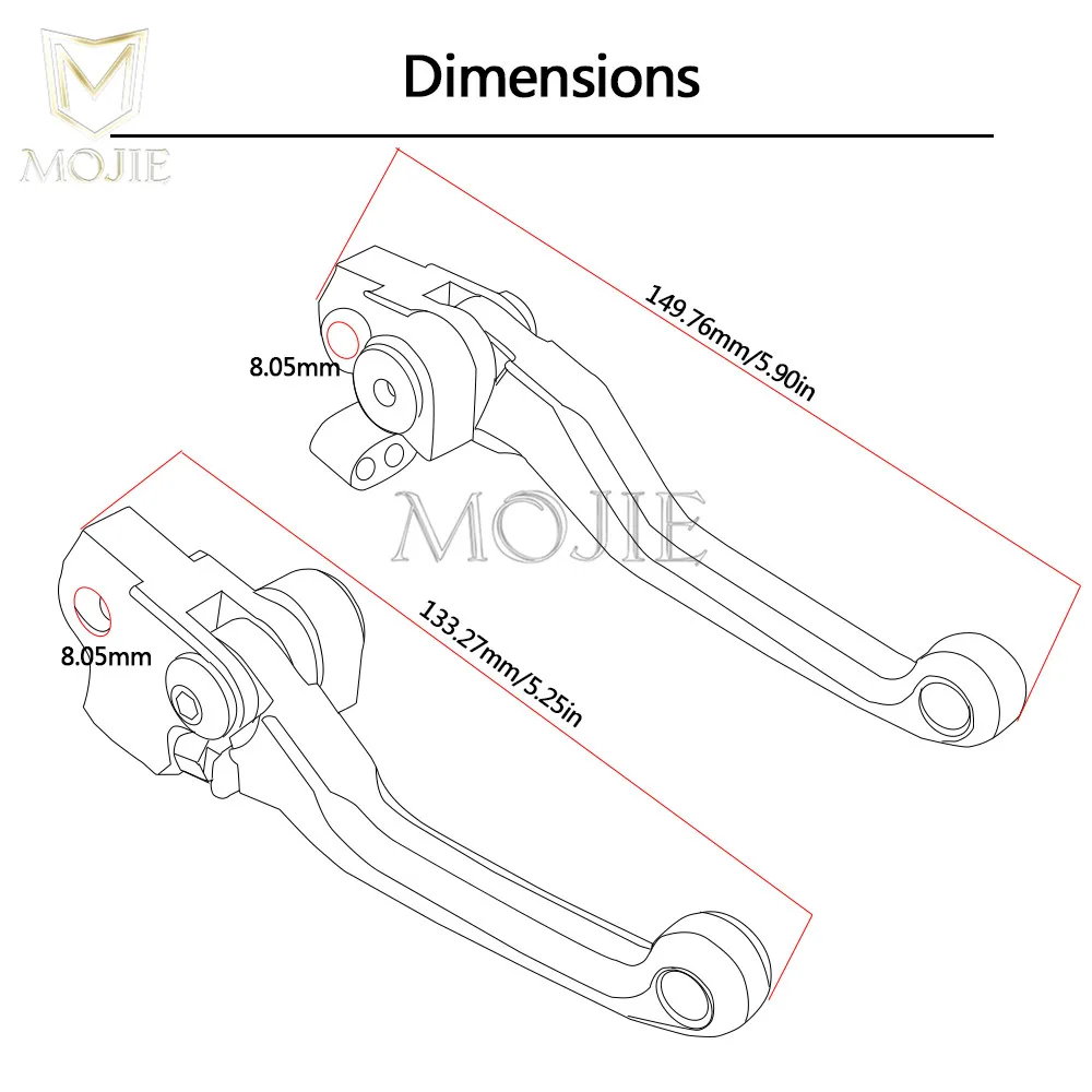 Для YAMAHA YZ125 YZ 125 1989 1995 2001 2007 2008 2014 2015 2019 2018 Мотокросс CNC рычаги поворотного тормоза