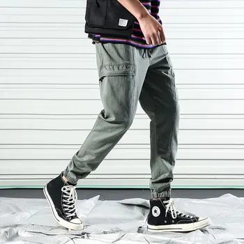 

Solid Color Mens Pants Slim Fit Classic Men Cargo Pants Elastic Waist Casual Pants Men Pantalones Hombres