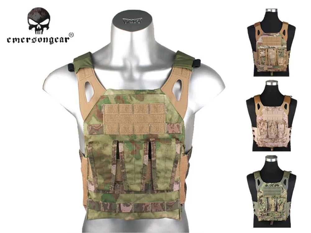 EMERSON JPC vest N Jump Plate Carrier Tactical Vest Airsoft Wargame with 3 pouches EM7355 Multicam AOR AT/FG