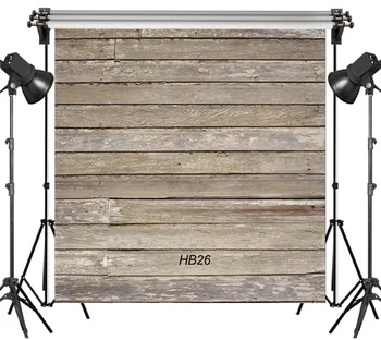 

LB Polyester & Vinyl Vintage Old Wooden Board Newborn Baby Studio Backdrop Photography Photo Props Photographic Background Decor
