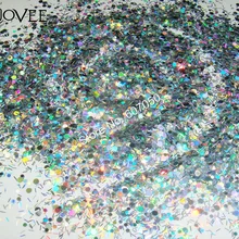 30 грамм x голографический лазер серебро устойчив к растворителям полоски+ круглый лак для ногтей форма перемешанный блеск для полировки акриловый