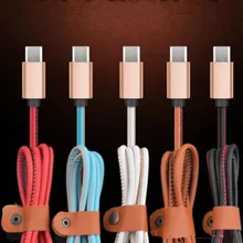 1 m 3ft Micro USB кабель из искусственной кожи для передачи данных и быстрой зарядки в плоской спиралевидной форме Зарядное устройство кабель наборы аксессуаров для samsung S7 s6 Android