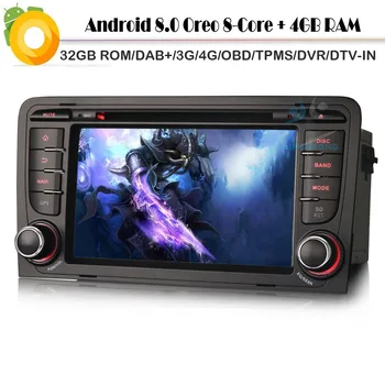 

Octa Core 4G RAM 32GB ROM Android 8.0 DAB+ Car stereo for AUDI A3 S3 RS3 RNSE-P SatNav WiFi 4G Radio Car GPS Navigation player