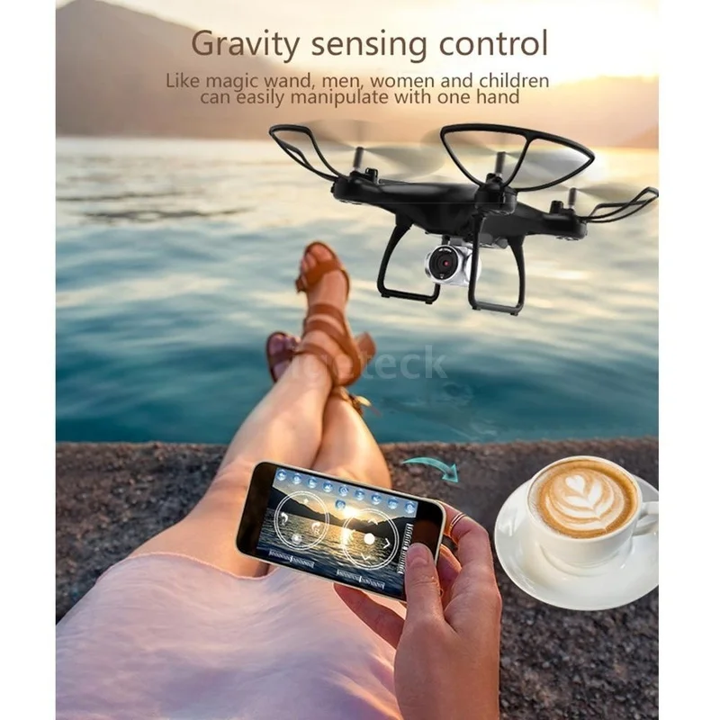 RC Quadcopter 720P Camera Wifi FPV Control Altitude Hold 3D Flip Headless 69601 Air Press RC Drone Helicopters Toys for Boys