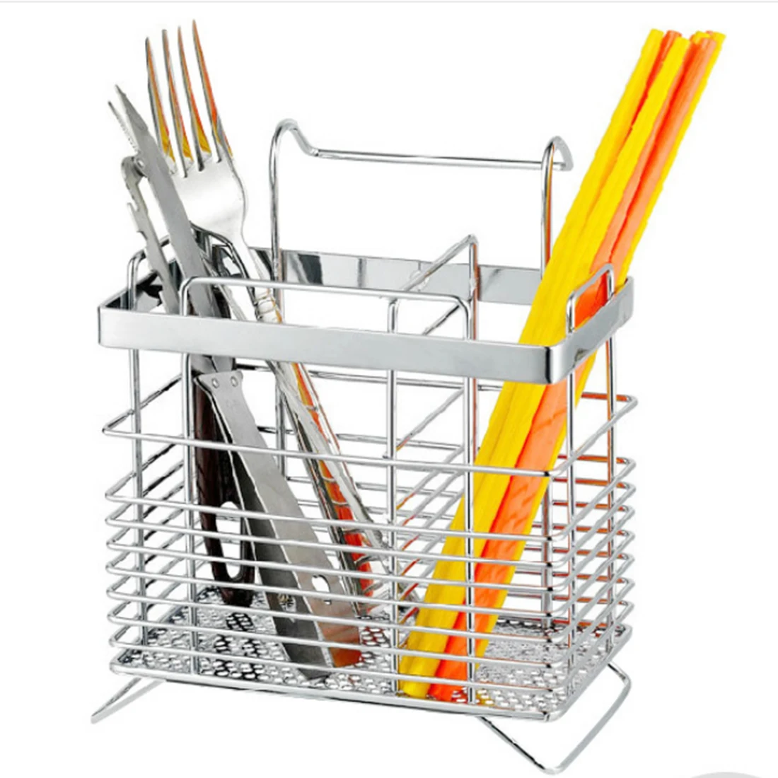 Portable Chopsticks Cage Spoon Storage Box Kitchen Rack Cutlery spoon