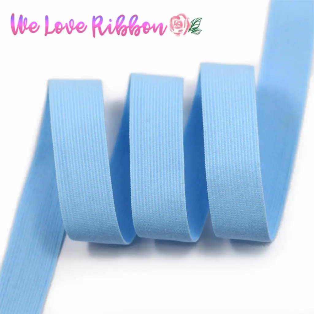 3/4"18mm Knitted Woven Elastic Cord Blue Color 10 yards/pack Sewing