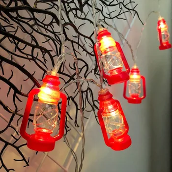 

New Festival Retro Kerosene Lamp Strings LED String Lights Waterproof For Christmas Tree Wedding Home Indoor Decoration @Q