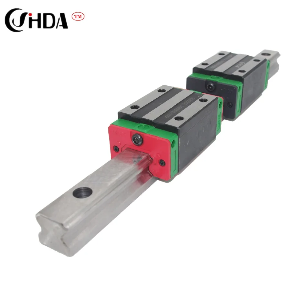 

freight free 1Pcs Linear guide + 2Pcs HGH or HGW Optional size HG15 HG20 HG25 HG30 HG35 HG45 HG55 HG65 standard CNC parts