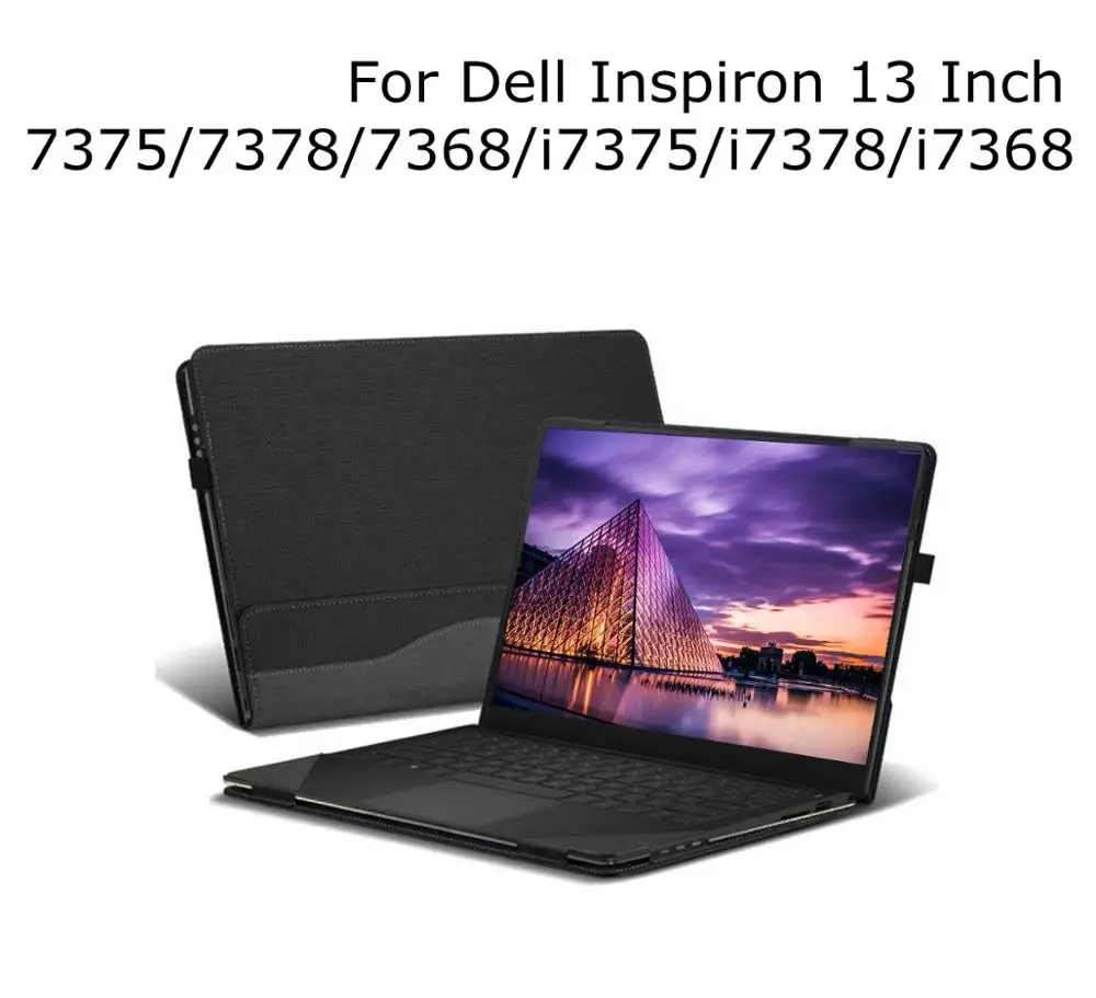 

New Design Hard Shell Case Cover For Dell Inspiron 13.3" 7375 7378 7368 i7375 i7378 i7368 2-in-1 Laptop Integrated PU Leather