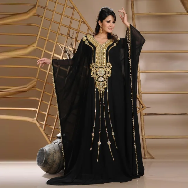 2015 Nouvelle Arrivée Robe De Dubaï De Soirée Papillon Manches Longues