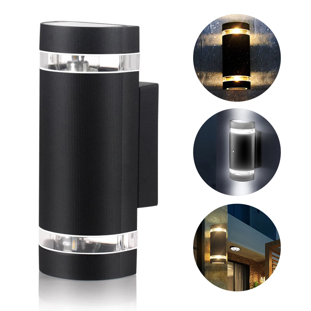 DONWEI Modern Outdoor Simple LED Wall Lamp Aluminum Alloy Double Head Waterproof IP65 Wall Light Courtyard Porch Aisle Lights