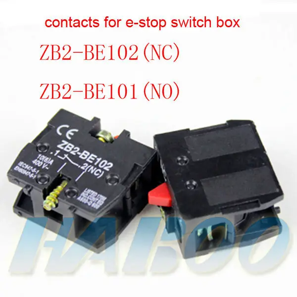 

NO NC contacts for emergency stop switch box ZB2-BE102(NC),ZB2-BE101(NO)