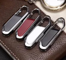 Металлический карабин, кожаный usb флеш-накопитель, 64 ГБ, 8 ГБ, 16 ГБ, 32 ГБ, 128 ГБ, флешка, реальная емкость, карта памяти, диск, бесплатная доставка
