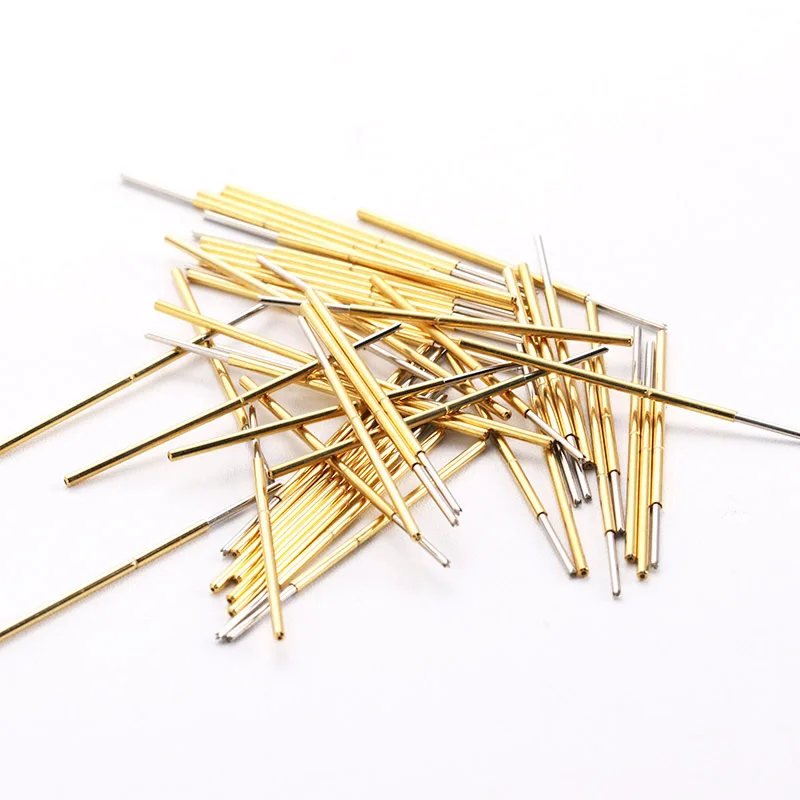 PL75-Q1 Notch Copper Nickel Plating Test Probe Needle 1.02mm Thimble A Pack Of 100 Pcs Circuit Spring Test Accessories Probe