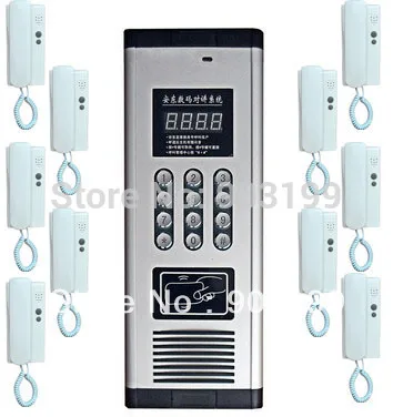 XinSiLu Новое поступление Пресс прямой набор Невидимый дверной для системы домофона, в течение 10-квартиры аудио дверной телефон, идентификационной картой