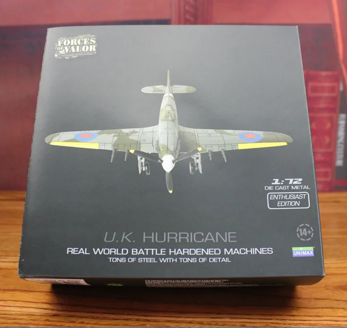 

3pcs/lot Wholesale YJ 1/72 Scale Military Model Toys World War II UK HURRICANE Fighter Diecast Metal Plane Model Toy