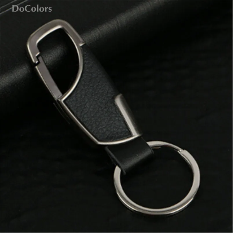 DoColors Кожаный Автомобильный металлический брелок для ключей пластиковая пилочка для ногтей Yaris Хайлендер лэнд крузер PRADO Vios Vitz Reiz Prius - Название цвета: Black Nickel
