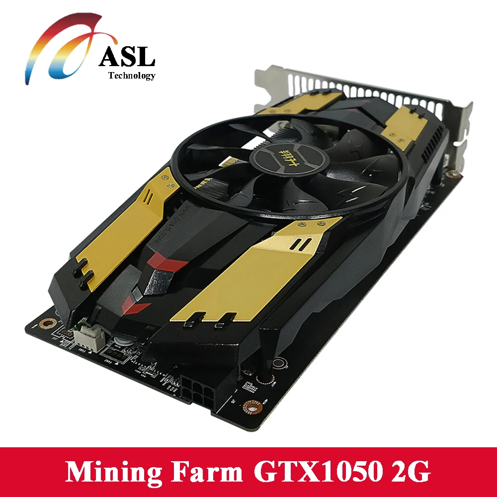 ASL видеокарта GeForce GTX1050 Wolf 2G NVIDIA 128 бит 7008 МГц 1354 1455 GDDR5 DirectX 12 640 единиц для