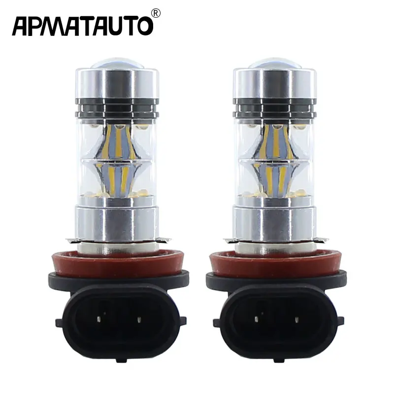 

2pcs Led H8 H11 with Sharp chips 75w CANbus Car Fog Driving Lamp Light Bulb For Toyota Prius Camry 2007-2014 Corolla 2011-2014