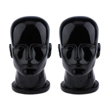 2x реалистичный мужской манекен головной парик подставки гарнитура очки дисплей держатель стенд