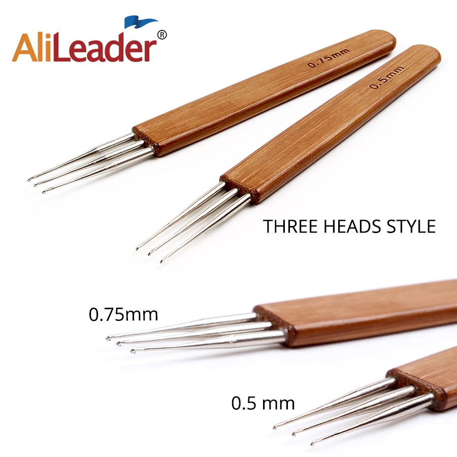 Dreadlock Crochet Hook Soft Touch Steel 0.5Mm 0.75Mm Crochet Hook For Dreads Dreadlock Needle Tool For Braid Craft 1/2/3 Head Dreadlock Crochet Hook Soft Touch Steel 0.5Mm 0.75Mm Crochet Hook For Dreads Dreadlock Needle Tool For Braid Craft 1/2/3 Head