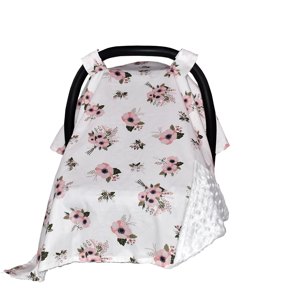  Floral Print Nursing Cover Baby Car Seat Cover Canopy Nursing Baby Car seat sunshade Cover