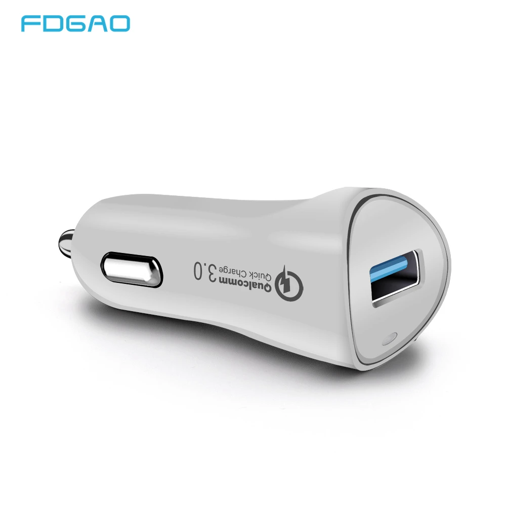 

FDGAO USB Car Charger Quick Charge 3.0 For iPhone XS X Samsung S10 Xiaomi Huawei Redmi QC3.0 Fast Charging Mobile Phone Adapter