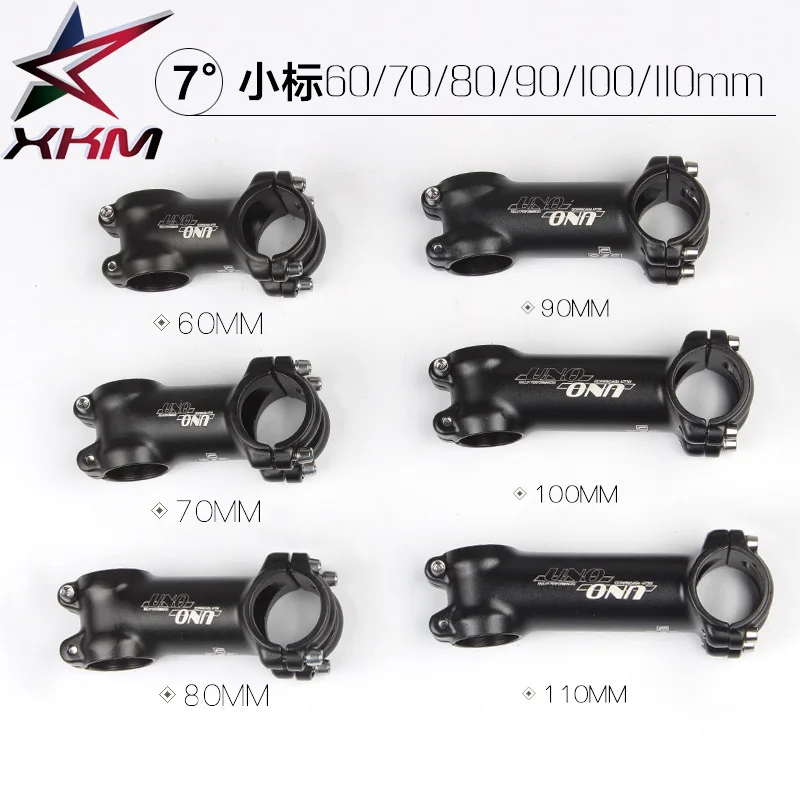 

UNO aluminum alloy bicycle stem mountain road bike stem mtb 7/17/35degree 60/80/90/100/110/120/130mm bicicleta cycling parts