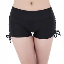 Купальник Низ женский спортивный для бега спортивные шорты для Йоги Пляж фитнес Drawstring мальчик шорты доска для плавания шорты модные брюки