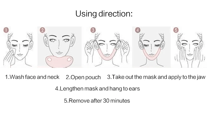 3 шт. EFERO подтяжка лица для похудения инструменты тонкая маска для лица ушной крючок 3D v-образная маска для красоты лица Уход за кожей V маски для лица гладкие морщины