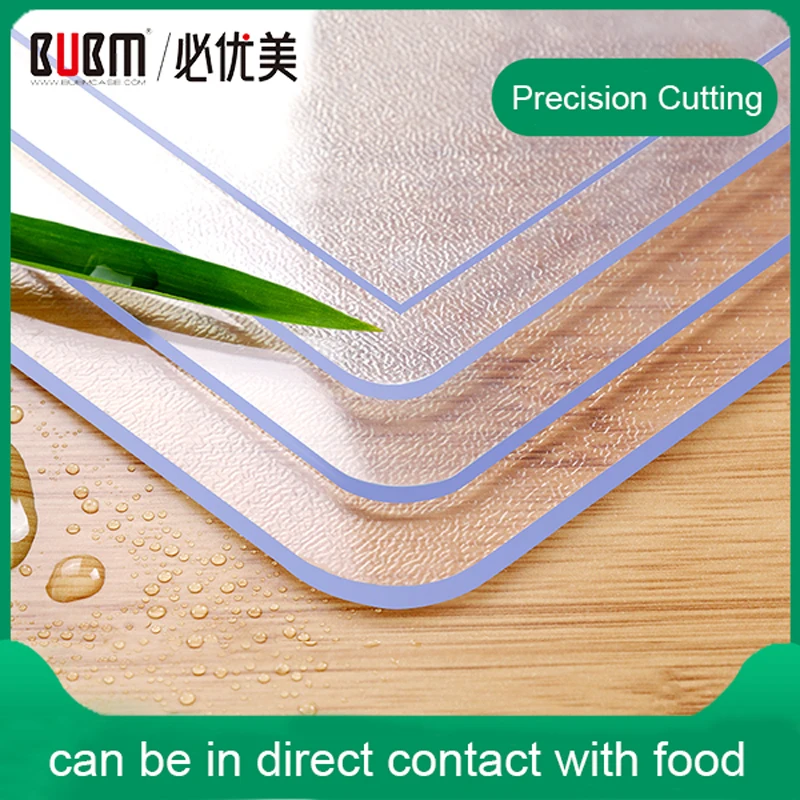 Bubm Clear Pvc Table Top Protector Non Slip Waterproof Pvc Table
