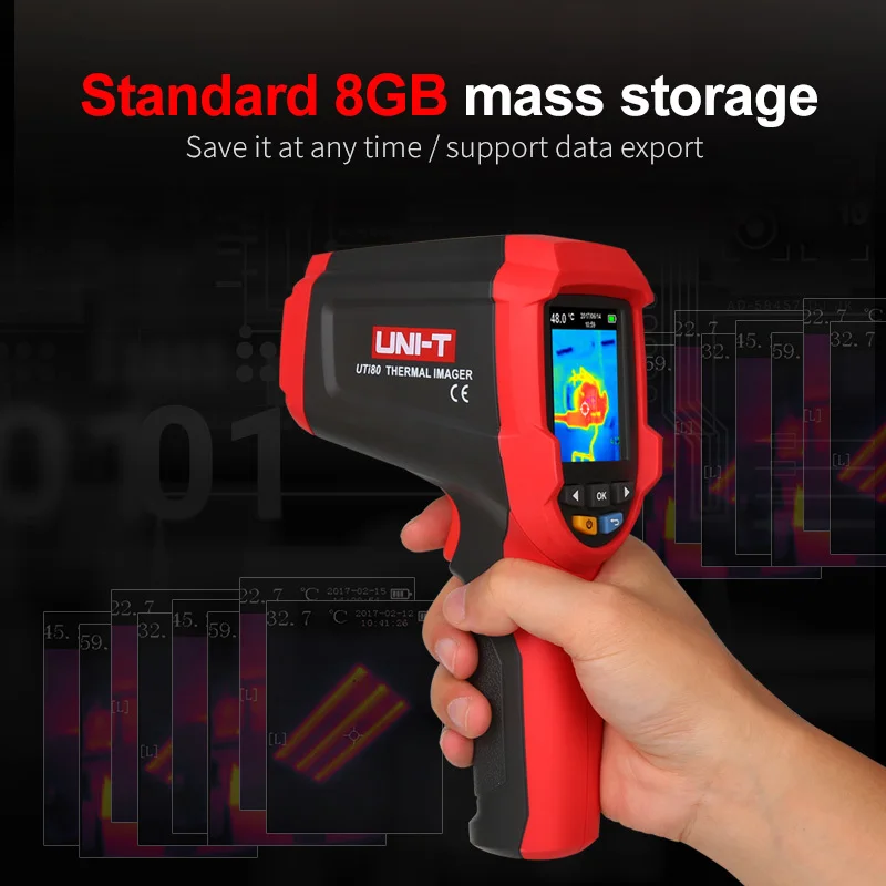 

UNI-T UTi80 Thermal Imaging Camera Infrared Thermometer Imager -30C to 400C Degree 4800 pixels High Resolution Color Screen
