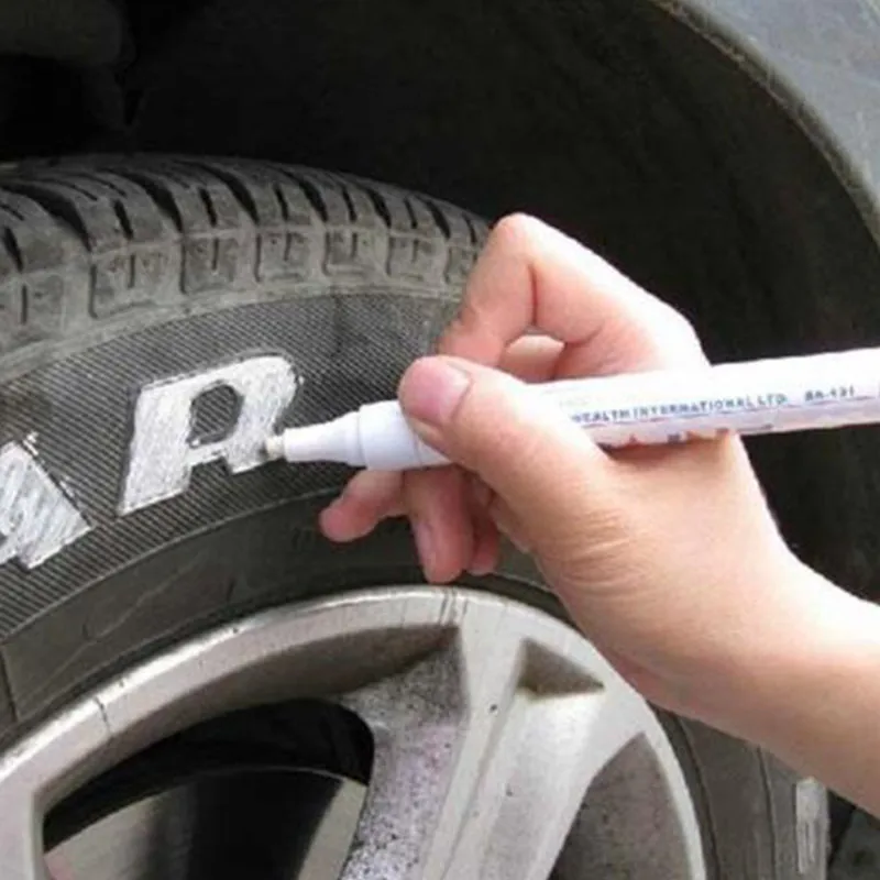 5 шт. Универсальный Водонепроницаемый постоянный Краски маркером автомобильных шин резиновых шин металл/белый Цвет